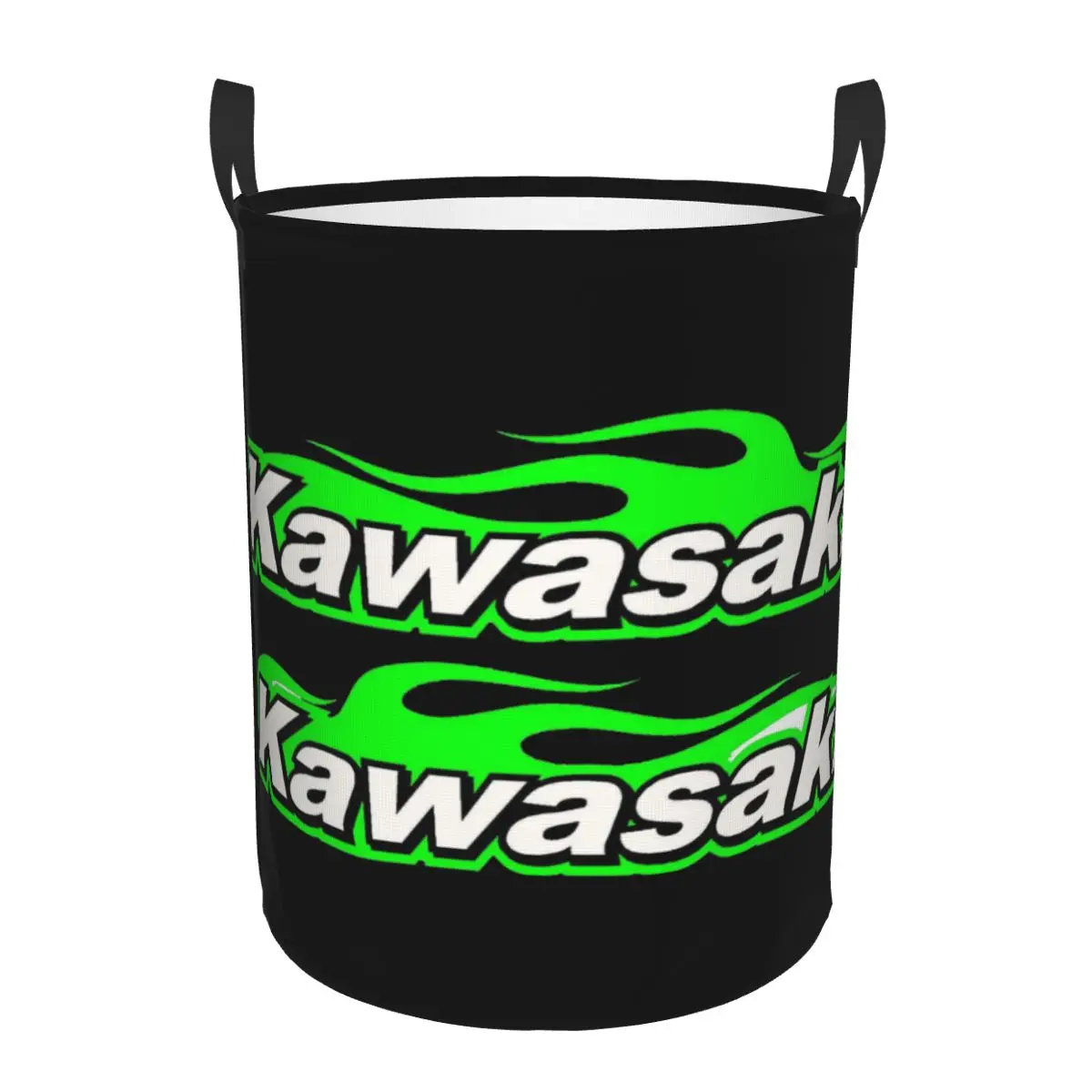 Kawasakies Motorcycle Sport Racing Laundry Basket Collapsible Clothes Toy Hamper Storage Bin for Kids Nursery