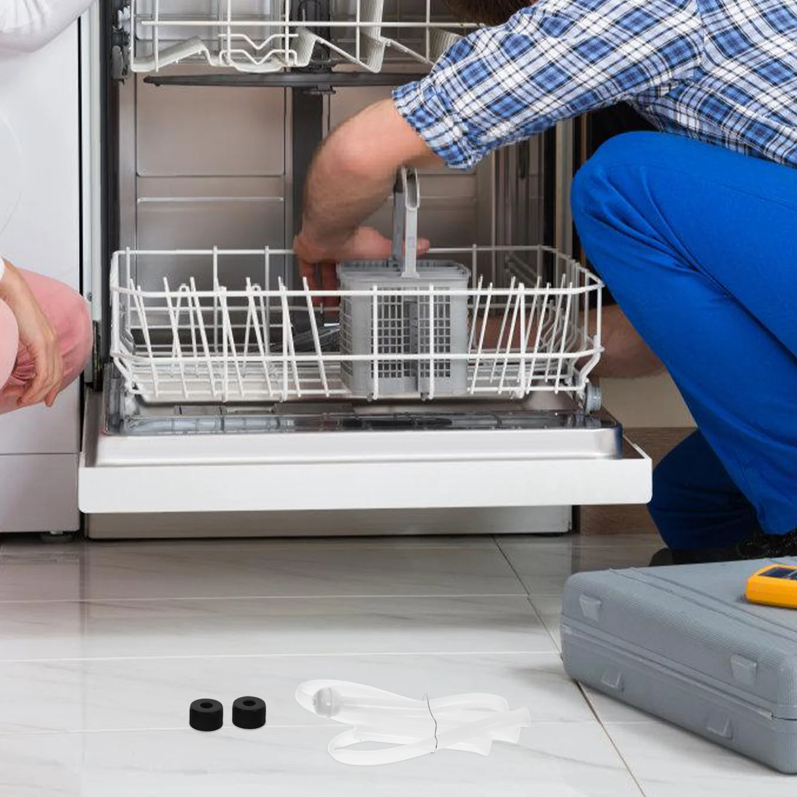 مجموعة واحدة من أنبوب تمديد موزع الصابون لحوض المطبخ، مادة ABS من السيليكون، سهلة إعادة التعبئة تحت مجموعة أنبوب العداد، سائل الحوض #2