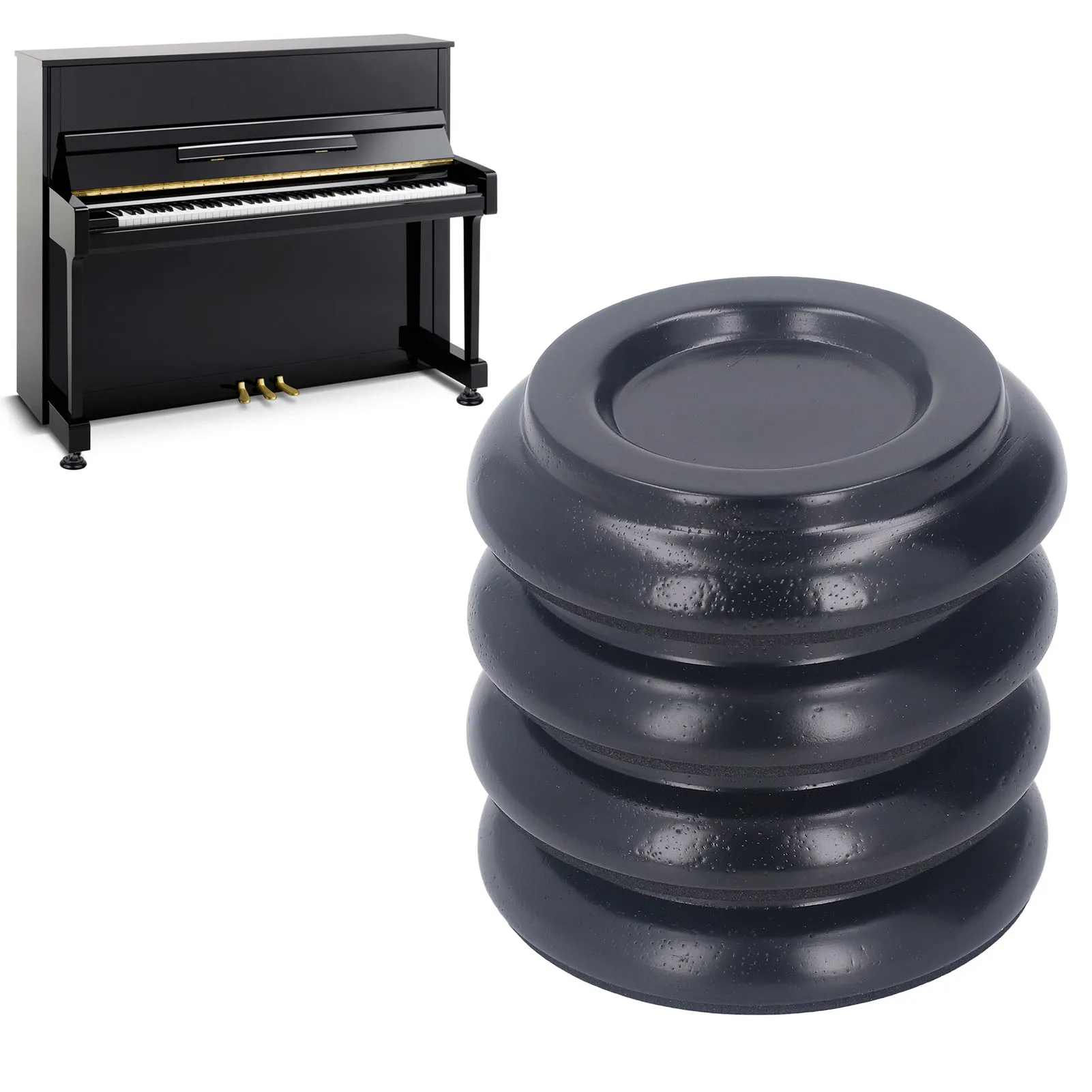 4PCS Piano Floor Protector Anti Vibration Small Size Non Slip Piano Caster Cups Floor Protector