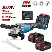 125MM Brushless Electric Angle Grinder Variable Speed for Makita 18v Battery Grinder Cutting Machine Woodworking Power Tool