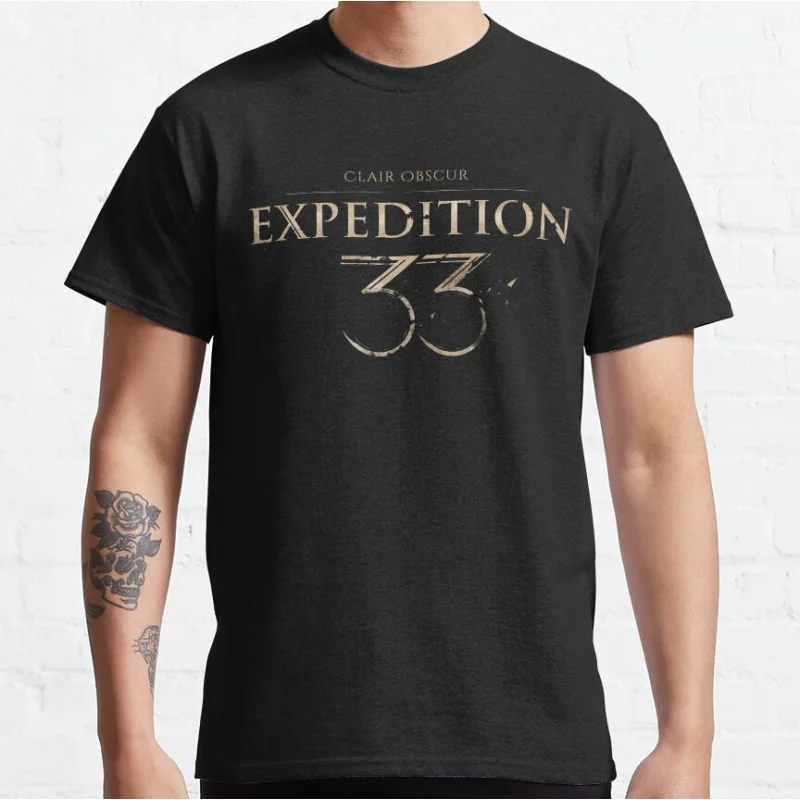 

Clair Obscur Expedition 33 Dark Fantasy video game T-shirt Gift for Gamer Large size Adult Tops S-6XL