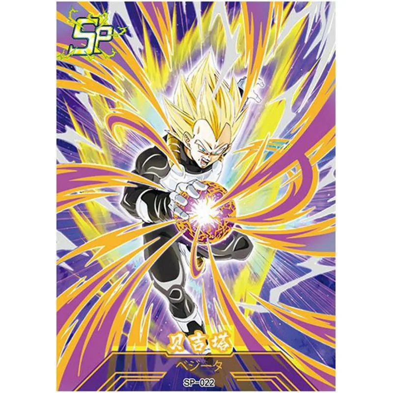 Anime Dragon Ball SP Rare Flash Card Jiren Master Roshi Gogeta Ubu Vegeta Son Goku Collection Art Card regalo di compleanno di natale