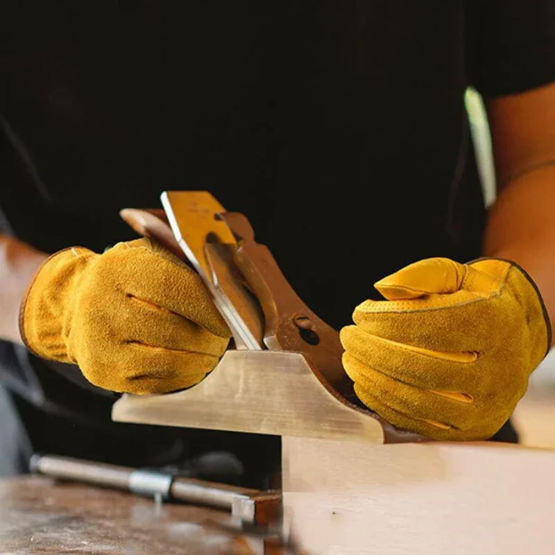 Imagem -06 - Luvas de Soldagem de Couro Tig Luvas de Trabalho Duráveis Proteção de Mãos para Construção e Uso Industrial Tamanho s m l e xl