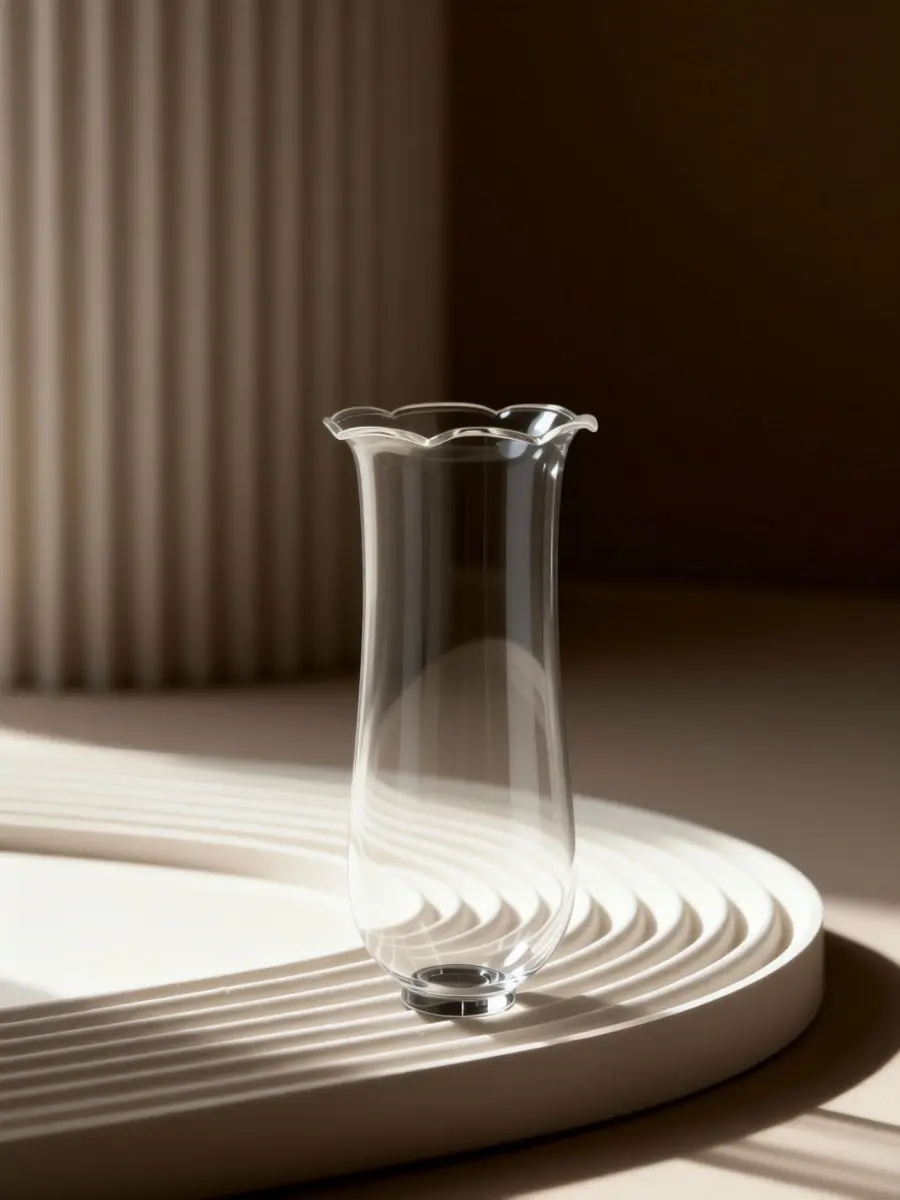 Clear Glass Hurricane Candle Holder – Vintage Hand-Blown Windproof Lamp Shade for Pillar Candles