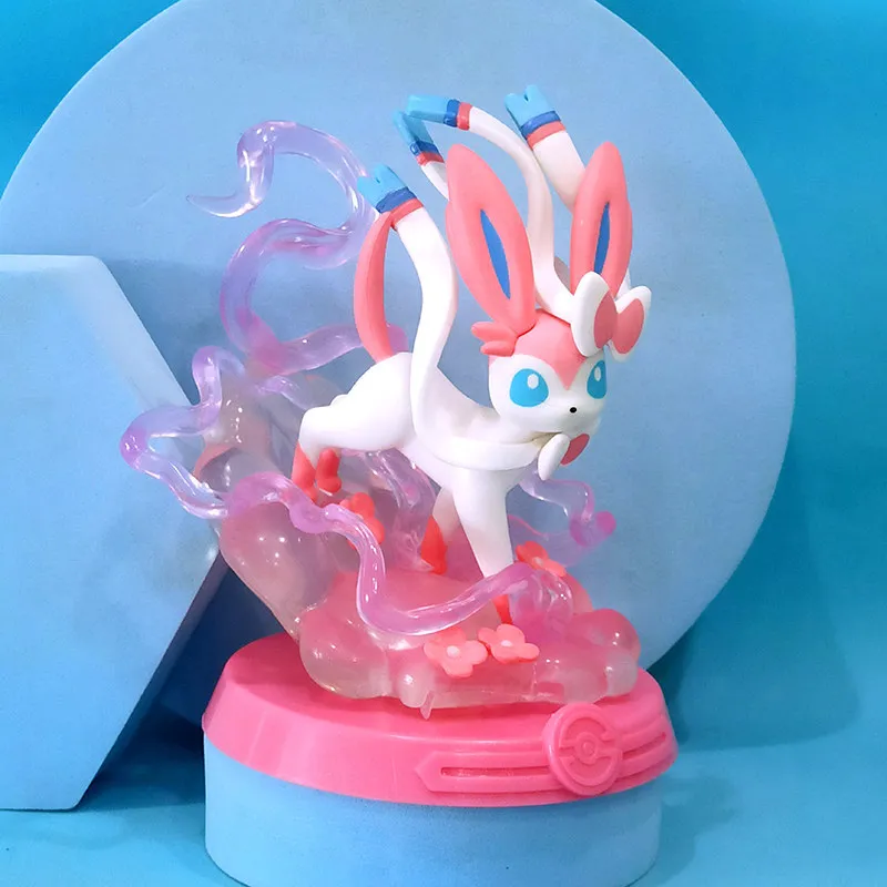 

Anime Pokemon Funism Adventure Eevee Family Suit Blind Box Jolteon Sylveon Action Figure Collection Model Kids Toy Gift Replica