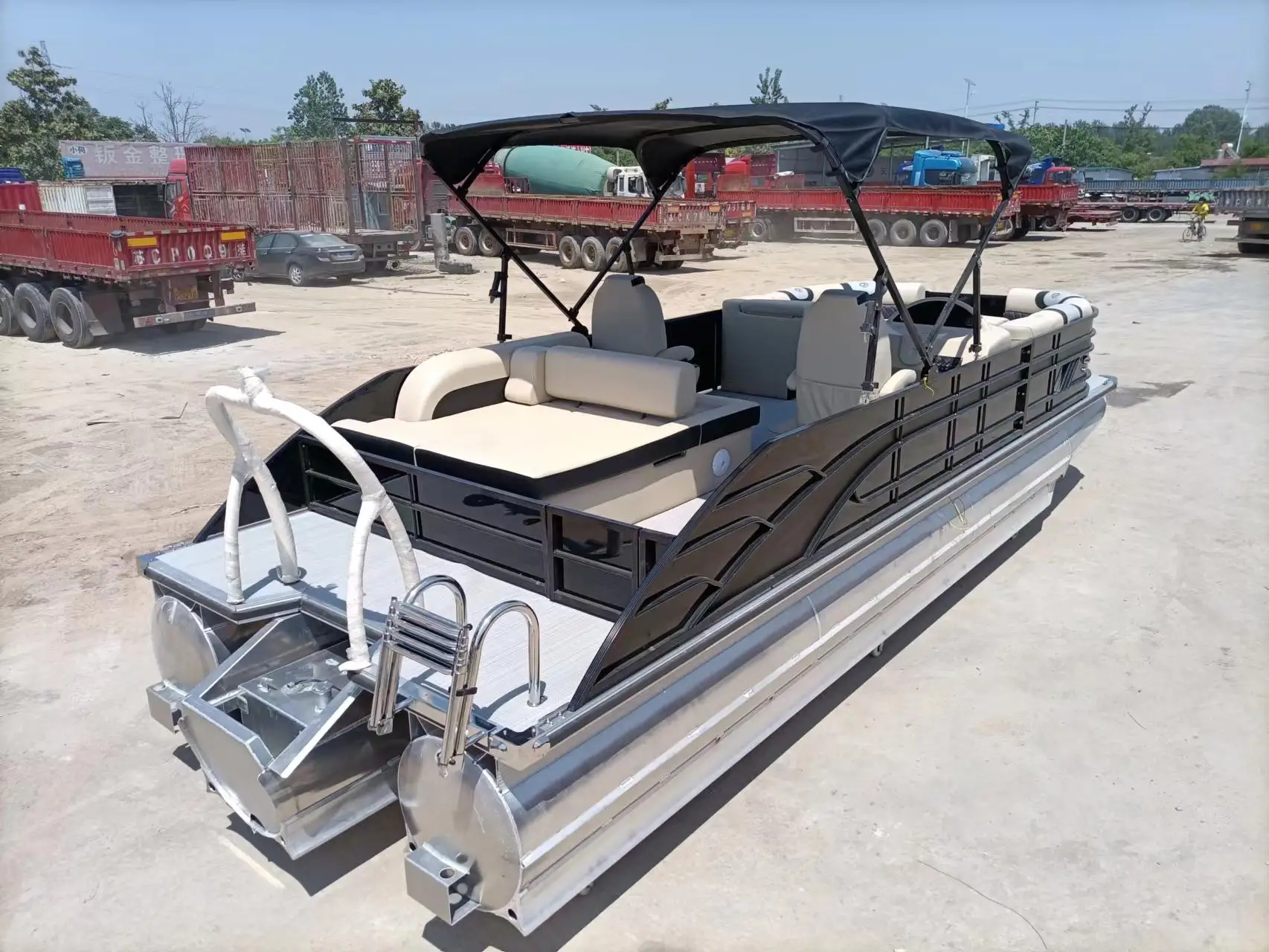 2025 الصين Allsea قارب 7.6 متر 25ft جودة مصنع الكهربائية Outboards المحركات اليخوت الألومنيوم قارب عائم للبيع