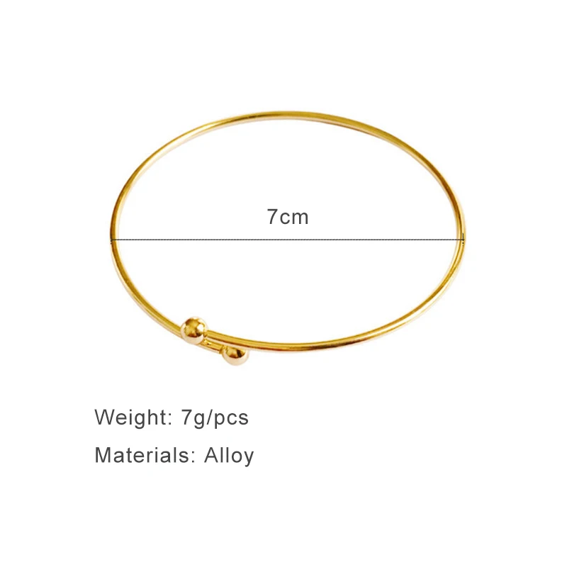 Metal Wire Cuff Bangle For Women Open Adjustable Bracelet Fashion Cute Thin Jewelry New Designs Girls\' Gifts Accessories 2023355