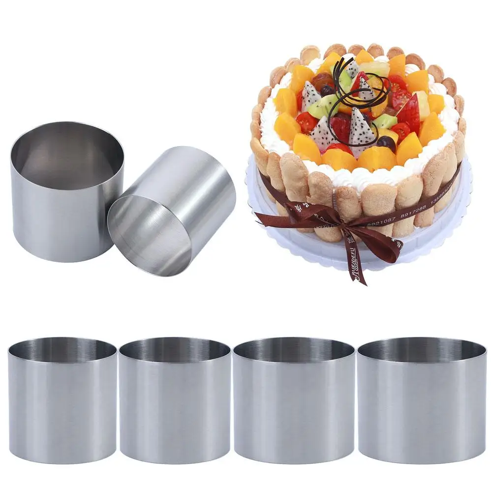 Stainless Steel 5/6/8/10CM Circle Pastry Food Molding Mousse Cake Baking Tool Cake Ring Mold Kitchen Gadgets Cake Mold