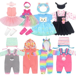 Roupa de boneca para menina e menino, macacão geral, roupas para brinquedos, 14 polegadas, 36cm