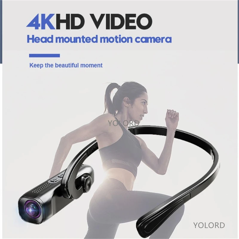 4K 30Fps Action Camera Wifi Head-Mounted Head Wear Camcorder Wearable Vlogging Cam Sports Video Recorder DV DVR For YouTube Blog