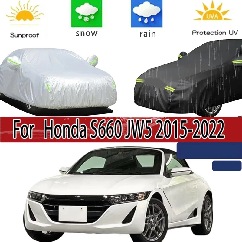 

For Honda S660 JW5 2015-2022 Full Car Covers Outdoor Sun Anti UV Rain Snow Dust Protection Oxford Cloth Accessories