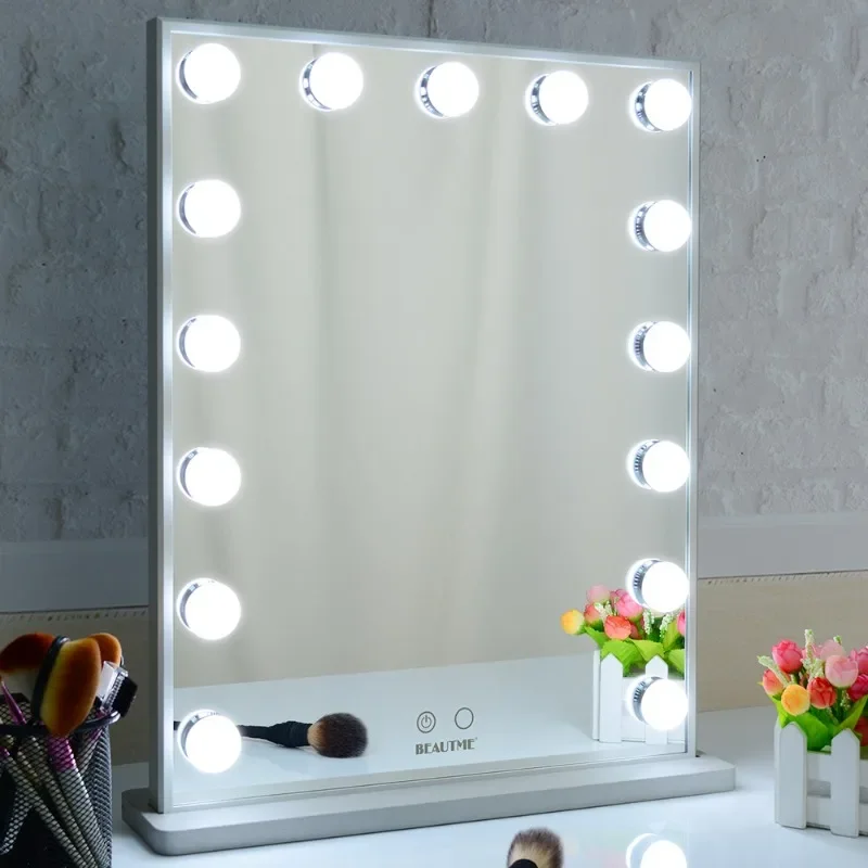 

LED desktop wall-mounted makeup mirror dual-purpose Hollywood bulb mirror high definition
