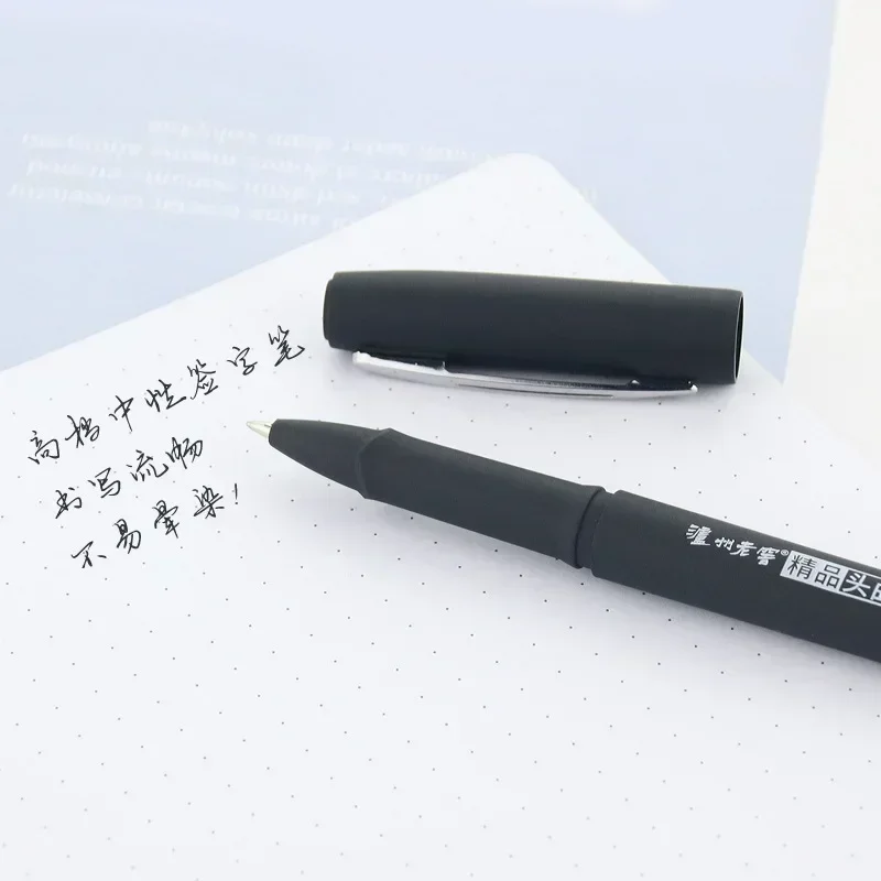 100 Pcs Free Custom Logo Gel Pen with Clip Business Advertise Signature Pen 0.5 Black Multi Function Pen