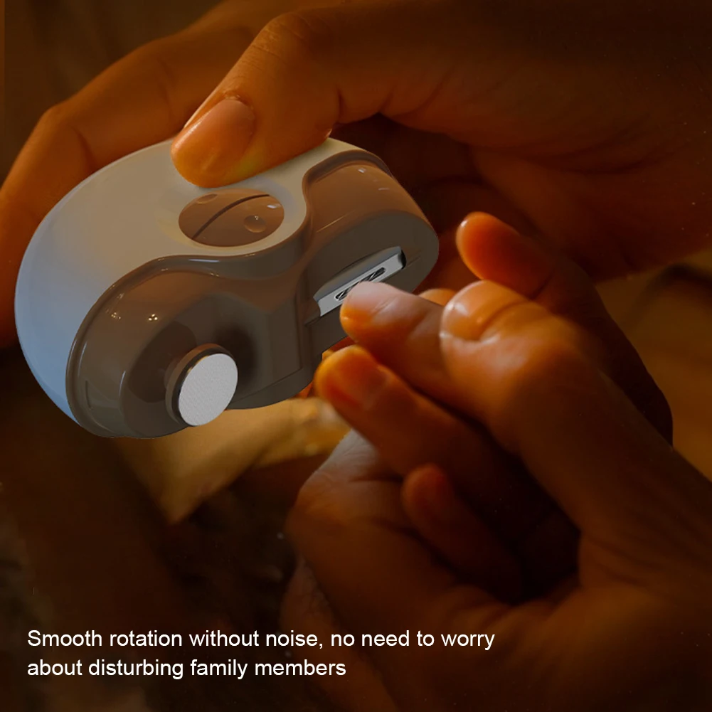 Cortauñas automático de pulido eléctrico 2 en 1, recortador de uñas de seguridad recargable por USB para viajes en casa