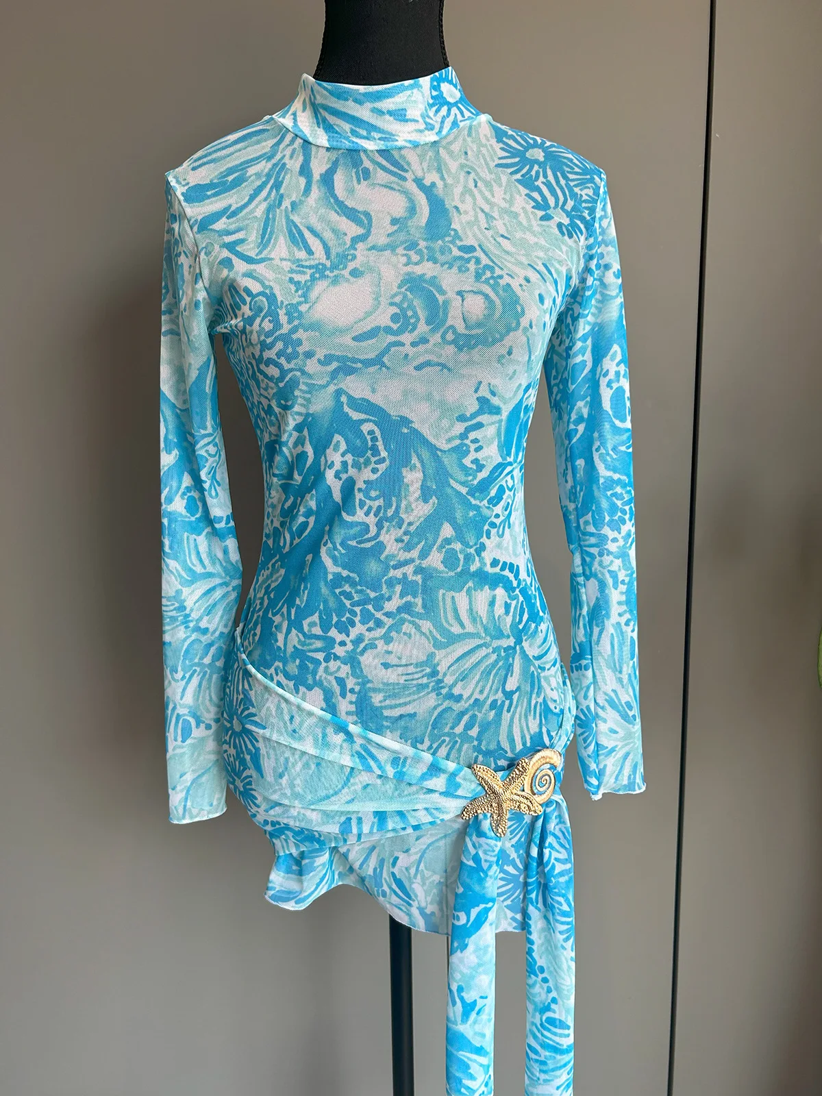 بيكيني جديد لعام 2025 ملابس سباحة نسائية بيكيني شبكي مطبوع للشاطئ