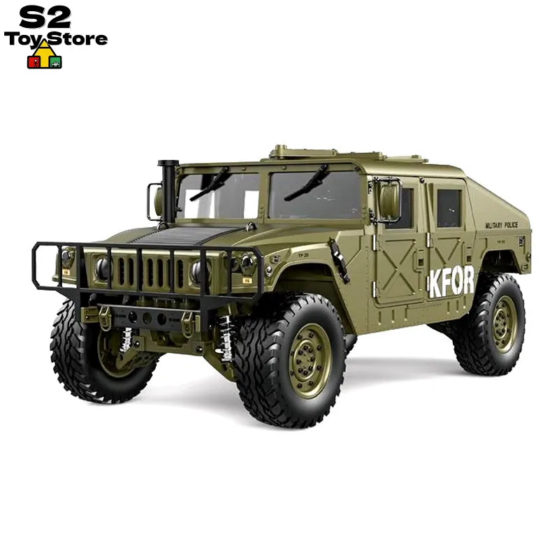 Heng Guan P408 1:10 H1 Estilo Hummer Open Top RC Car 4WD Veículo off-road de alta velocidade com chassi de liga Modelo de escala detalhada