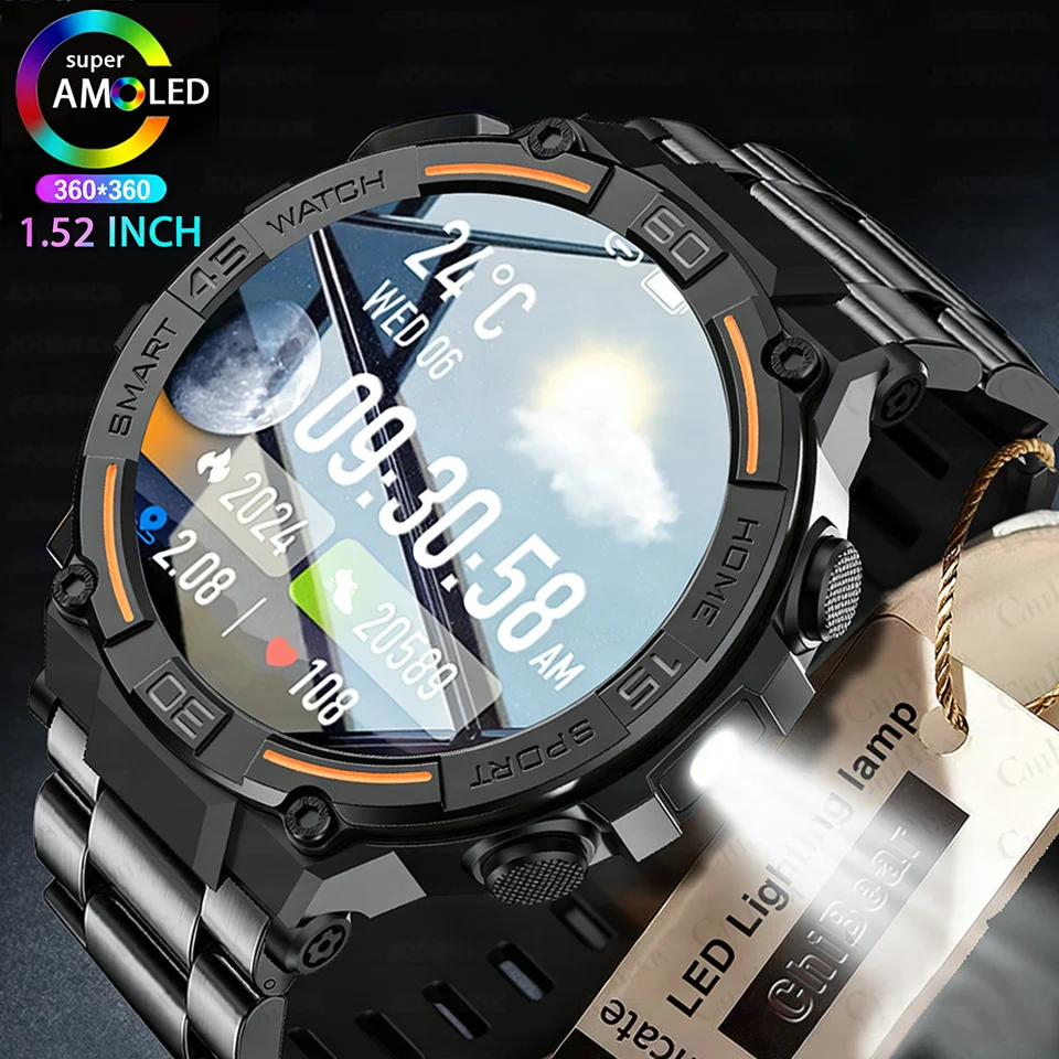 

Новые военные умные часы 2026 года для мужчин: Bluetooth-звонки, водонепроницаемость, мониторинг здоровья, спортивный трекер для Android и iOS