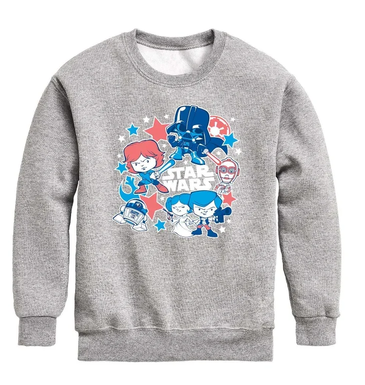 Sci-fi Star Wars heren- en dames sci-fi herfst en winter dagelijkse ronde hals hoodie bedrukte sci-fi fleece puur katoenen hoodie