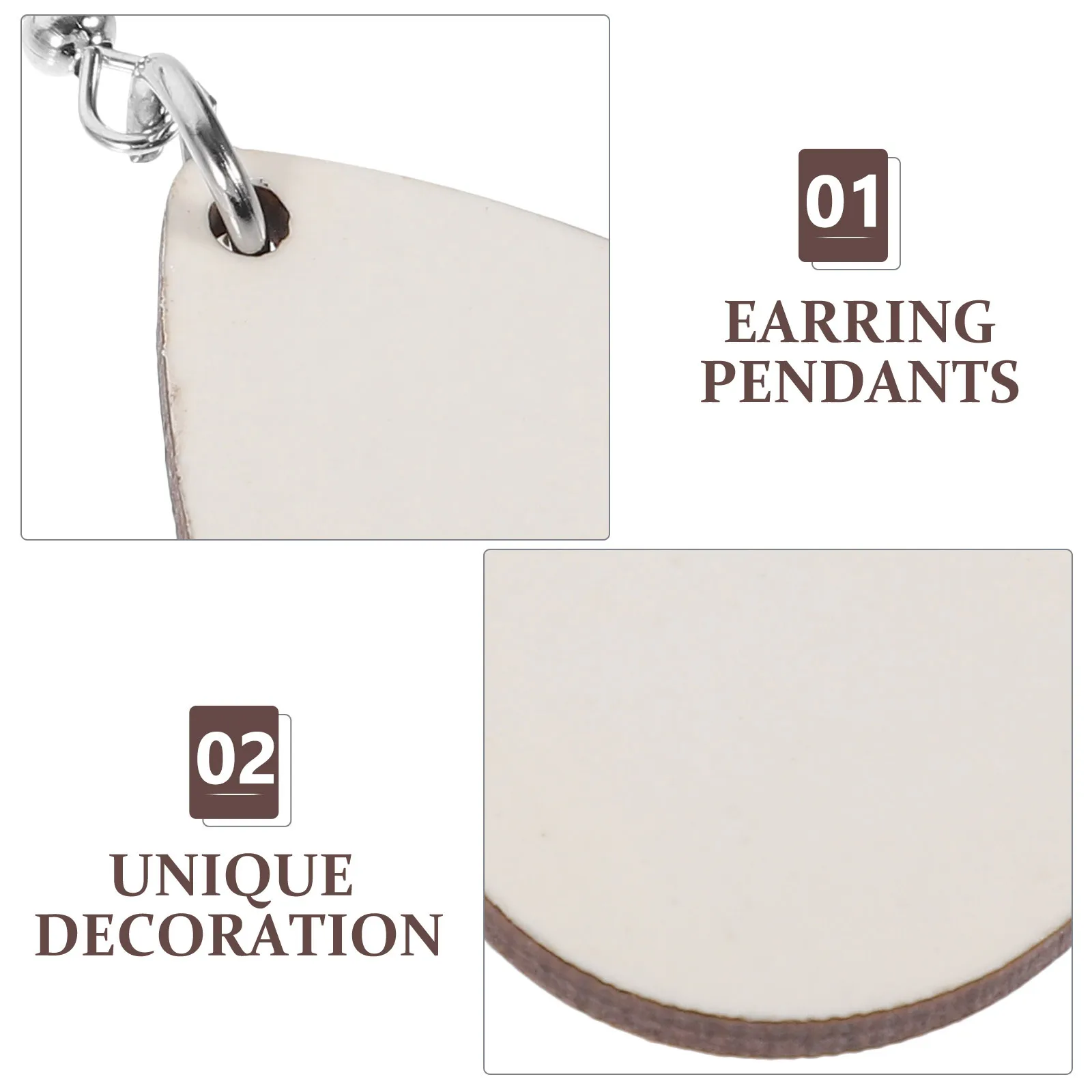 

30pcs Sublimation Earring Blanks Wooden Diy Handmade Jewelry Making Craft Supplies Bulk Decorative Pendants For Women