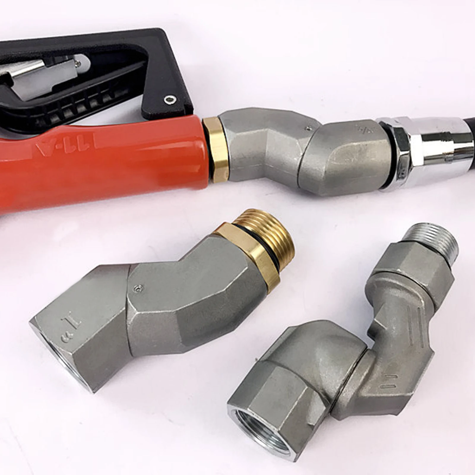 

360 Degree Rotatable Universal Joint Fuel Gun Joint Nozzle Joint Head Connector BSPP 3/4" Fuel Fitting Gun Accessory
