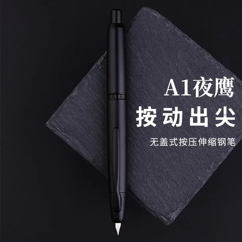 MAJOHN A1 Fountain Pen Night Hawk Retractable | No Cap Click Fountain Pen | Smooth Writing for Business & Students