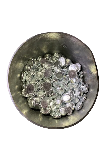สังกะสีความบริสุทธิ์สูง Zn 99.5% Ingot รอบบาร์ Anode Electroplating 100G