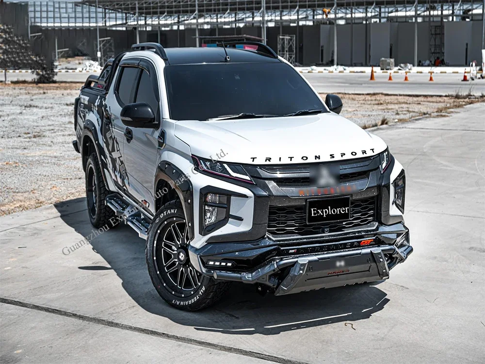 Steel Side Steps Pedal for Mitsubishi Triton 2019-2022 Car Accessories Aluminum Running Board for Triton