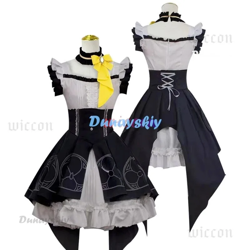 

COSda@Anime Game Blue Archive Iochi Mari Cosplay Costume Women Girl Dress Wig Headwear Full Set Dress Necklace Carnival CostumeC