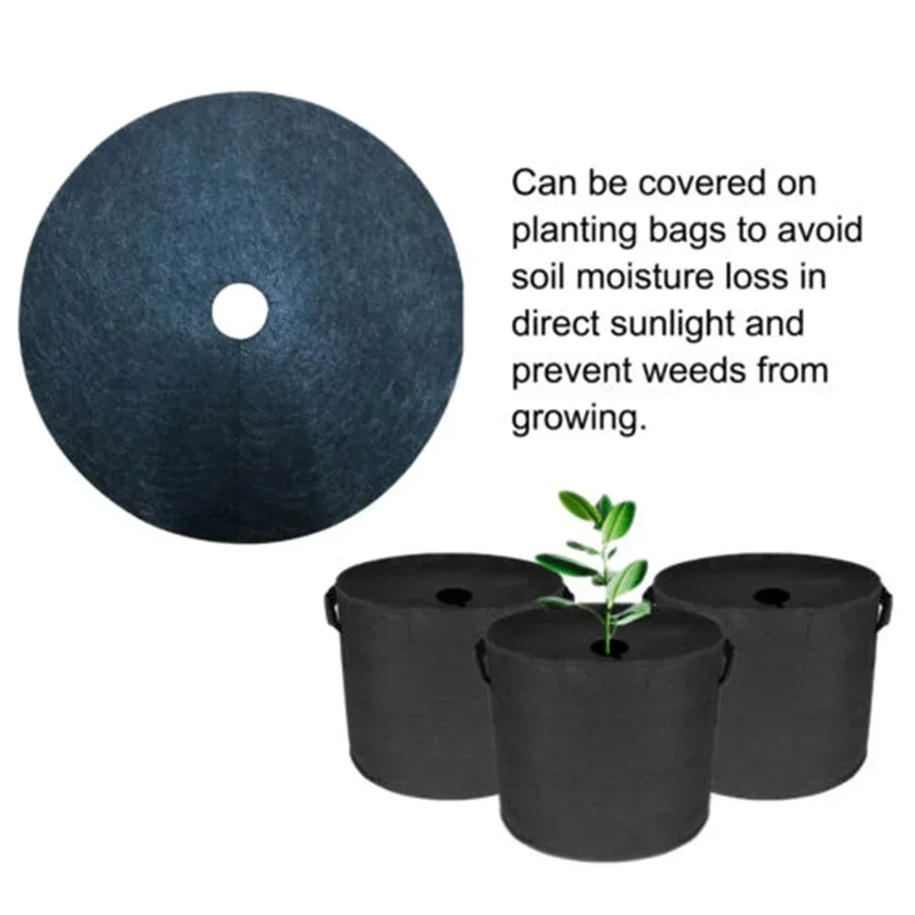 12Pc Tree Protection Weeds Mats Ecological Control Cloth Mulch Ring Round Weeds Barrier Plant Cover For Indoor Outdoor Garden