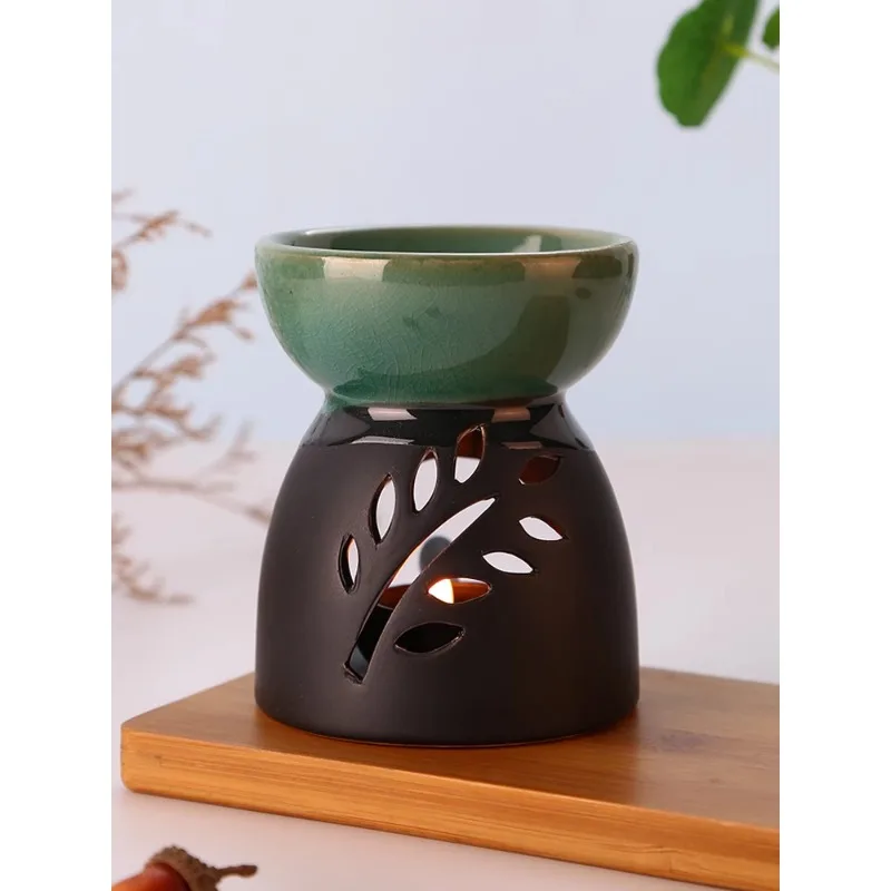 Aromatherapy lamp ceramic bedroom household candle essential oil lamp incense