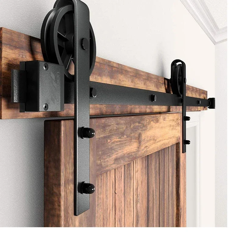 Sliding Barn Door Hardware Hanger Tracks Set, Kitchen Track Kit, Track System, Carbon Steel