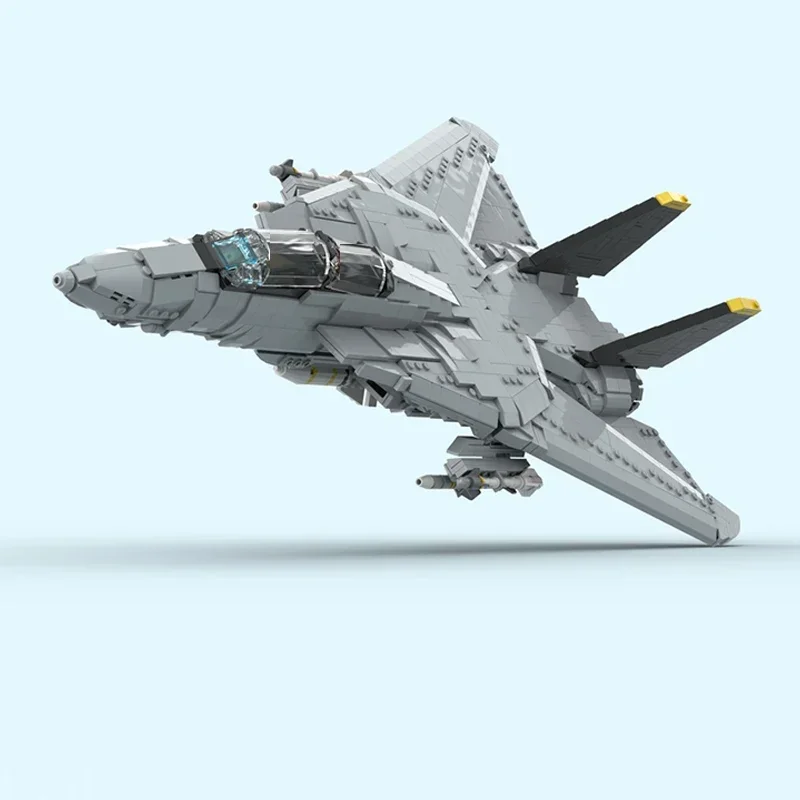 Military Aircraft Model MOC Building Bricks F-14D Tomcat Fighter Jet Modular Technology Gifts Holiday Assemble Children Toy Suit