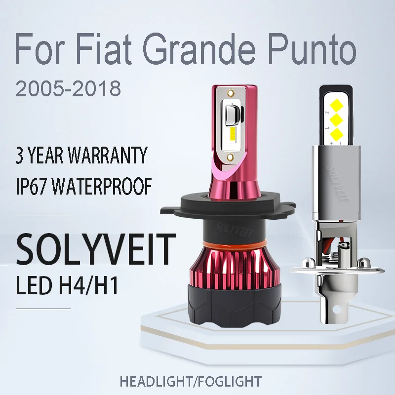 

High-Performance durable H4 H1 LED HEADLIGHT FOGLIGHT FOR Fiat Grande Punto 2005-2010 2011 2012 2013 2014 2015 2016 2017 2018