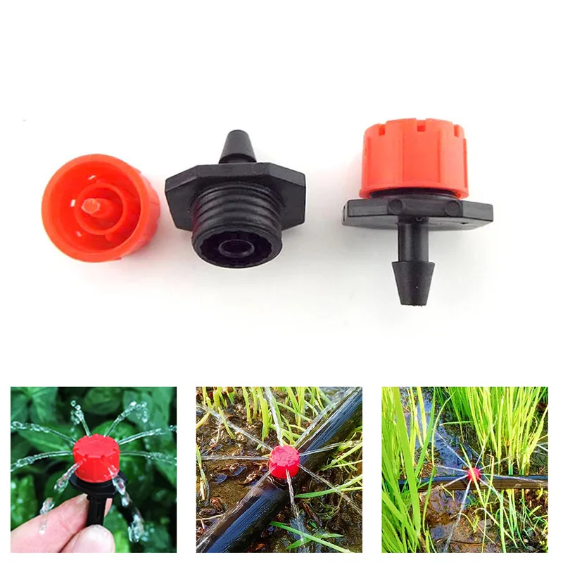 4/7mm Garden Irrigation Nozzle Adjustable Dripper Sprinkler Emitter Micro Drip Balcony Yard Greenhouse Watering Spray For Plants