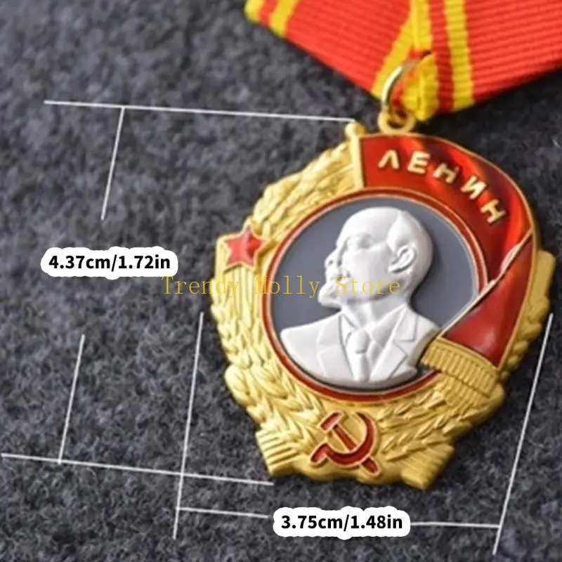 N5KB Medaglie ordine sovietico Lenin Lega storica da collezione Accessorio per giochi ruolo