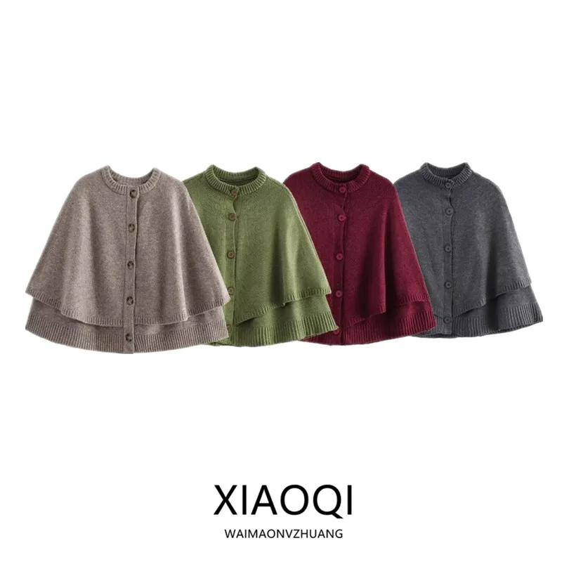 

2024 Autumn Winter New Women's Faionable round Ne ort Sve Knitted Jaet Versatile Coat Design Commute Sle Regular...