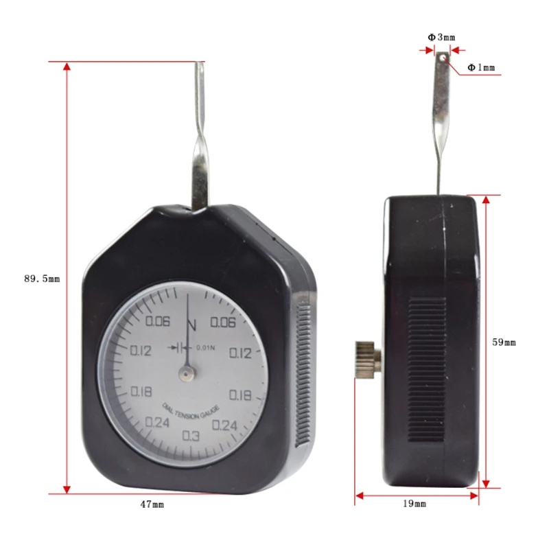 -300-2 Dial Tension Meter Analog Force Gauge Double Pointer Force Tools 300G