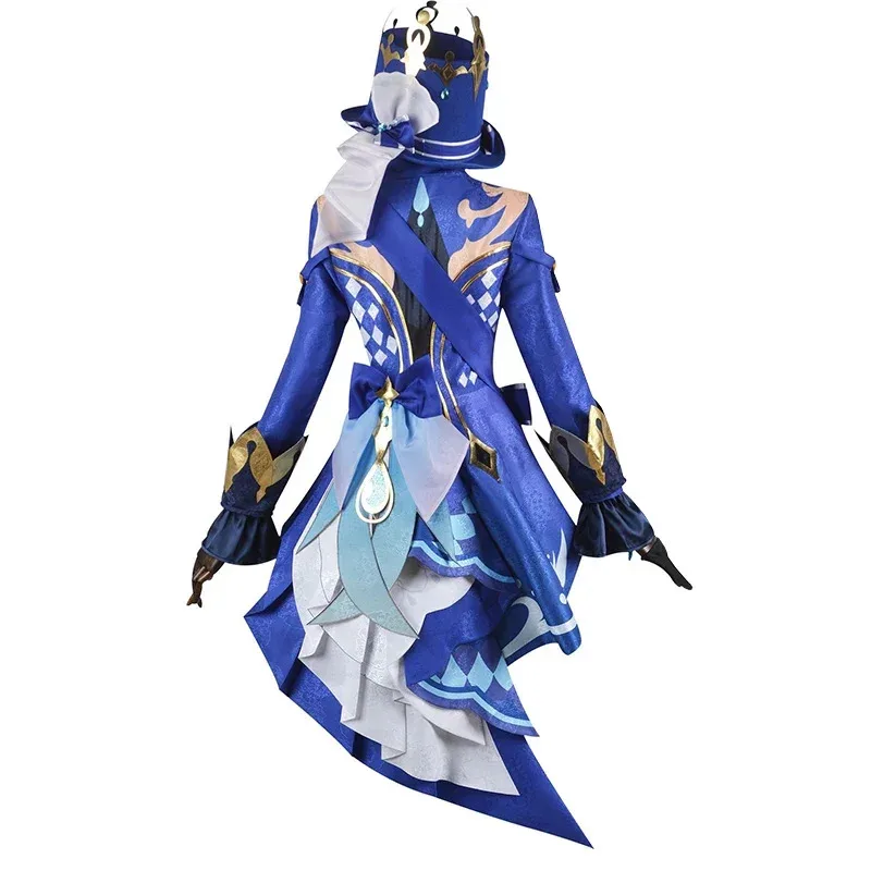 Bear's Den Furina Genshin Impact 코스프레 게임 Focalors 유니폼 드레스 가발 할로윈 의상 여성용 New 2025