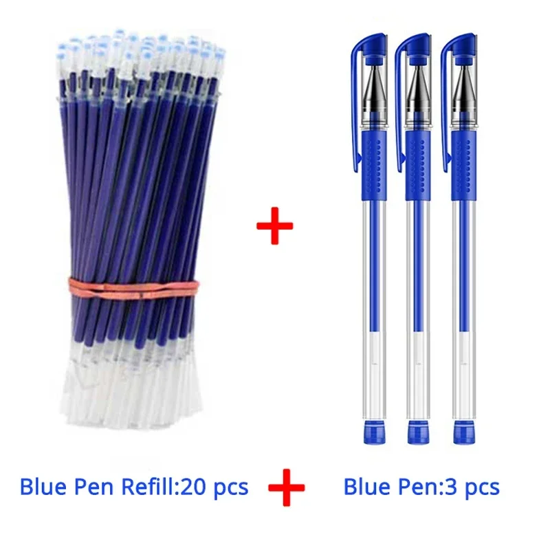 Business Ballpoint Pen Large Capacity 0.5mm Ballpoint Pen Black/Red/Blue Replaceable Refill Stationery School Supplies