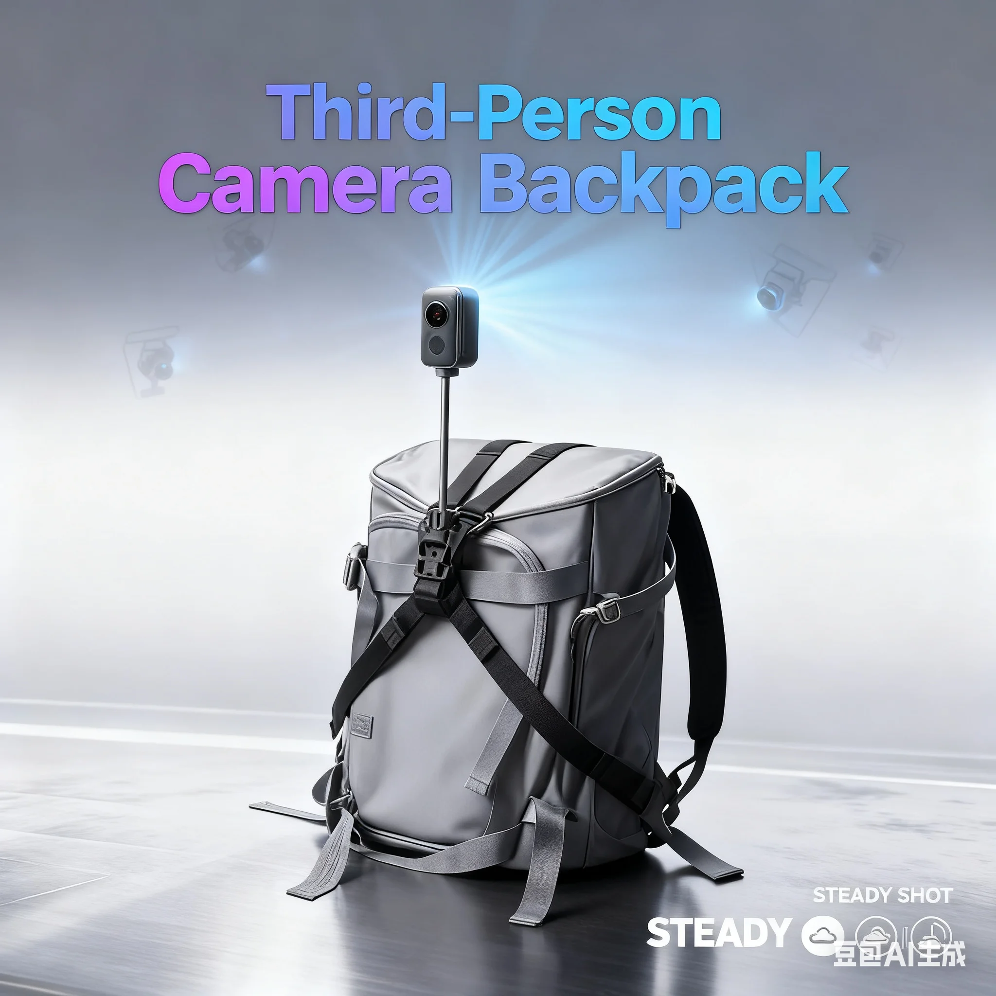 

Комплект для крепления на рюкзак для Insta360 - легкий регулируемый ремень, 360-градусное крепление без помощи рук ° Запечатлевание моментов, спорт и путешествия