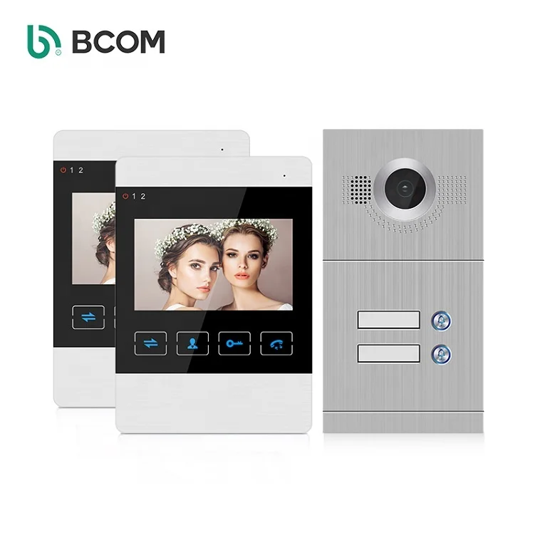 Outdoor Intercom 2-Wire System With Night Vision And Waterproof Motion Detection Special Features For Biometric Access Control