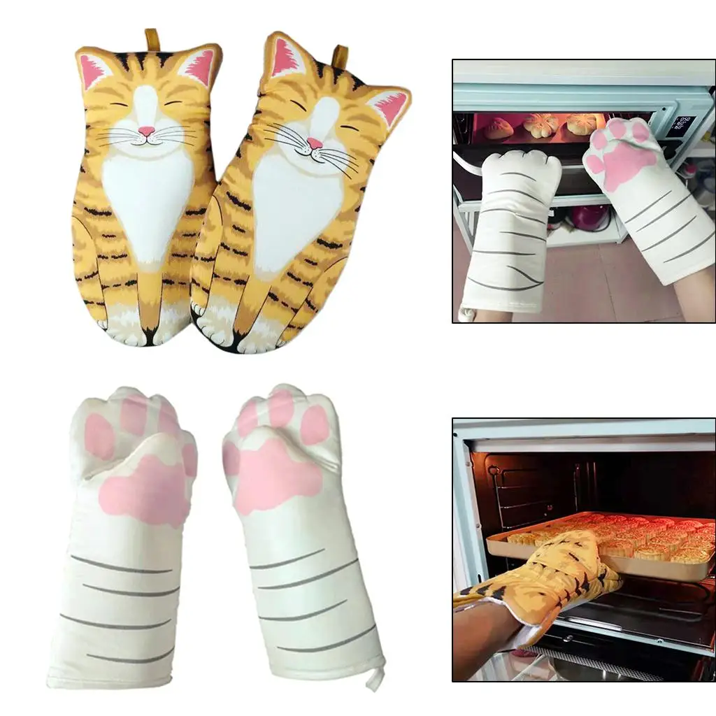 1 paar House paw of cat Oven Heat Resistant for Oven Cooking