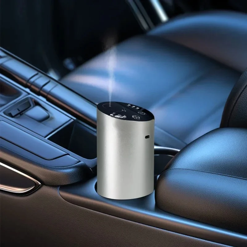 Battery Charged 10Ml Mini USB Luxury Aluminium Alloy Aroma Electric Car Air Scent Fragrance Waterless Nebulizing Diffuser