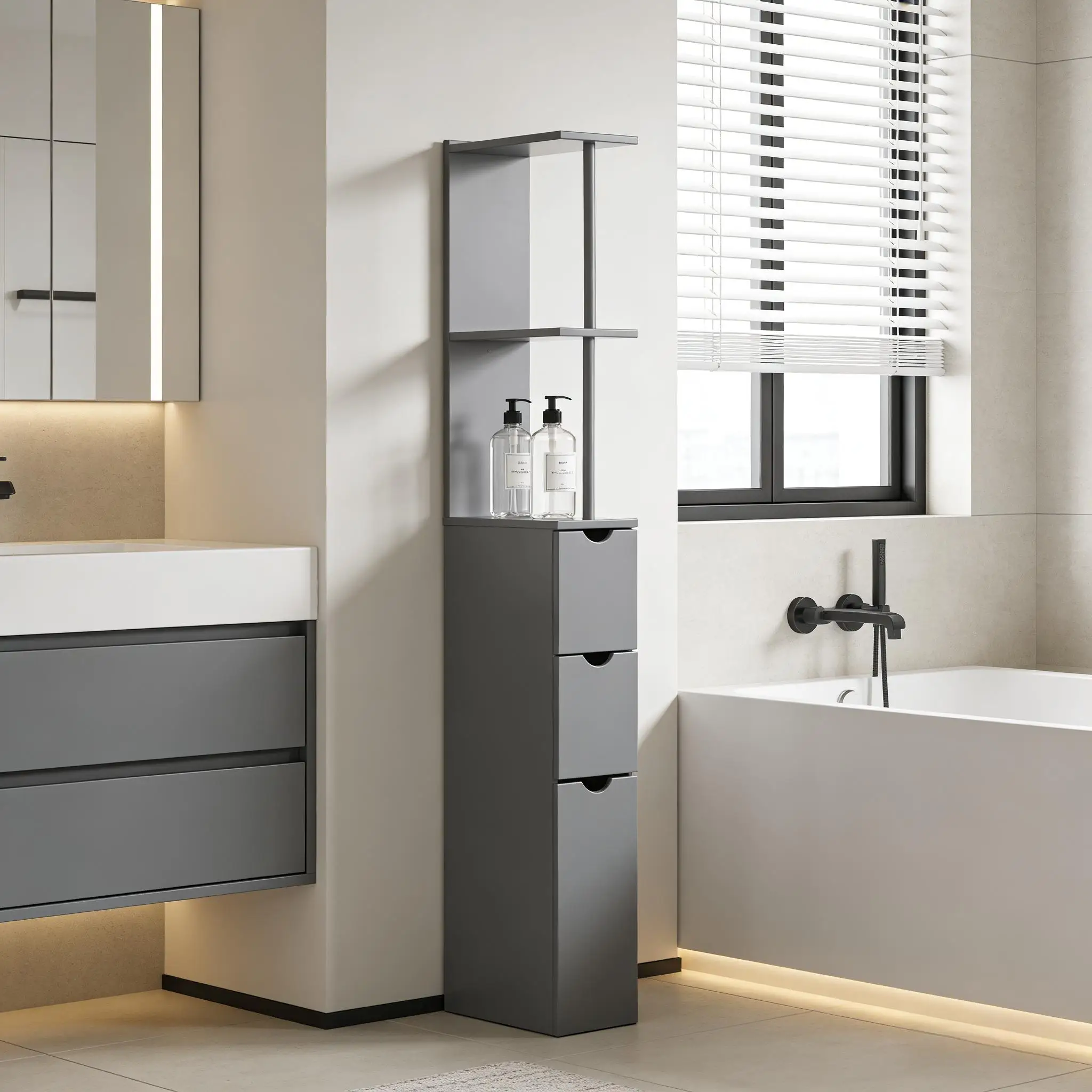 

Стеллаж для хранения, узкий напольный органайзер, шкаф для хранения в ванной комнате