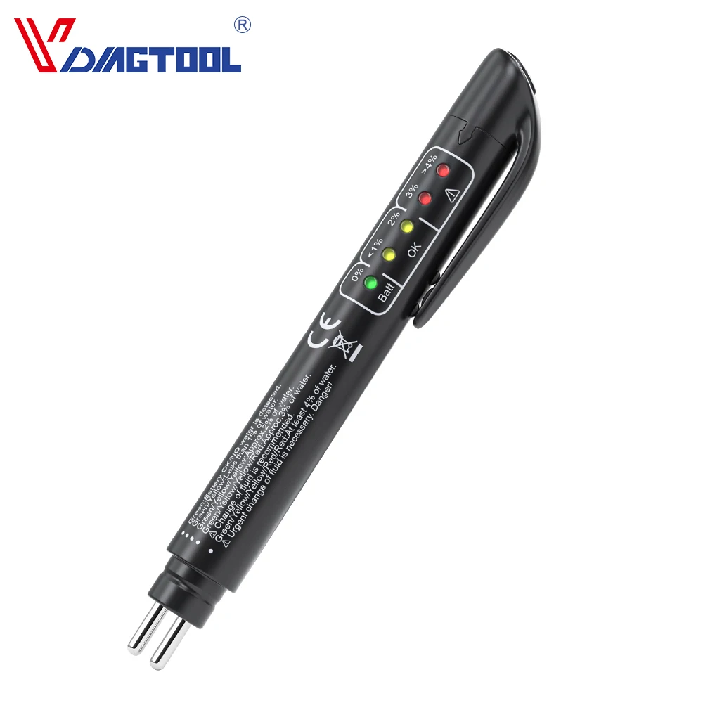 

Advanced Brake Fluid Tester For DOT3/DOT4/DOT5 Brake Oil Test Pen With 5LED Indicator Car Oil Moisture Detector