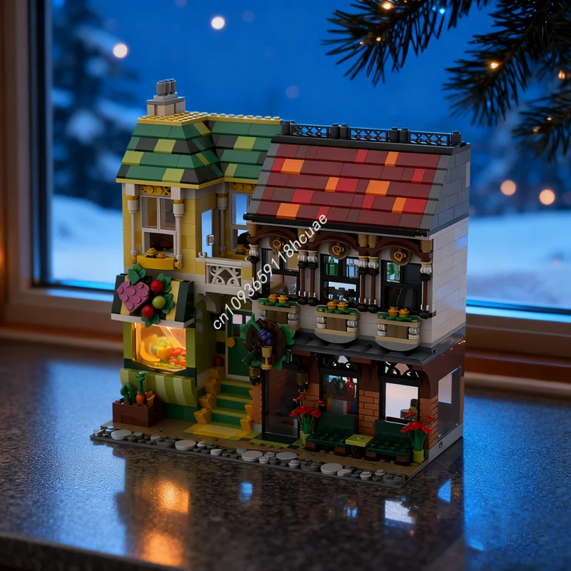 1312 قطعة MOC Casa De Vino Tinto الخالق مصمم نموذج بناء لعبة كتل العمارة هدايا عيد الميلاد لتقوم بها بنفسك فكرة إبداعية الطوب #1