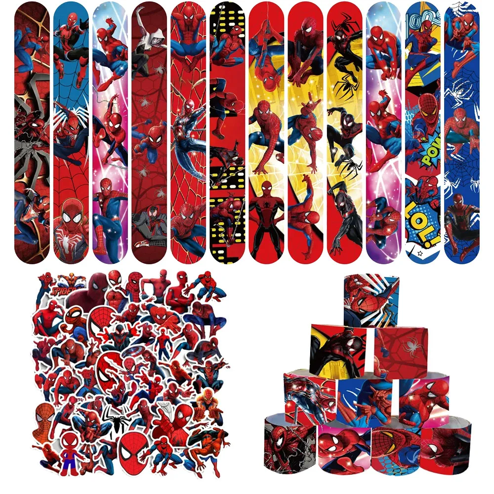 Slap Bracelets Kids Spidey and His Amazing Friends Wristbands  10 Designs Easter Party Favors Classroom Prizes Exchanging Gifts