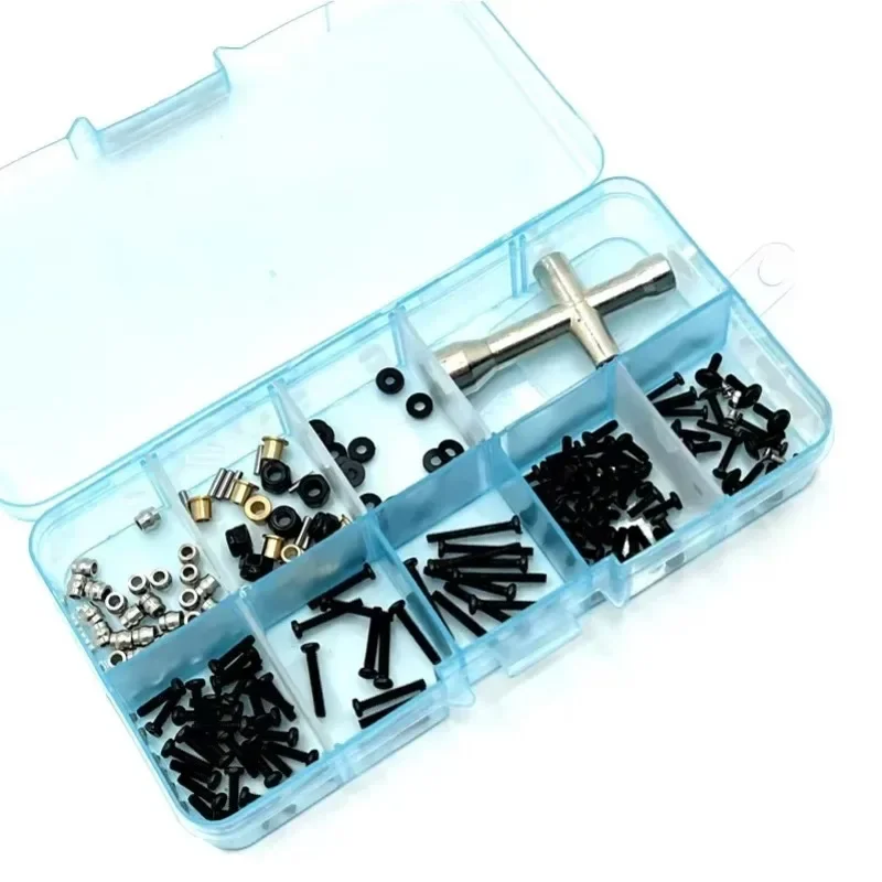 Caja de herramientas de tornillo completo para actualización de coche o Metal Original para piezas FMS 1/24 Xiaoqi FCX24 RC