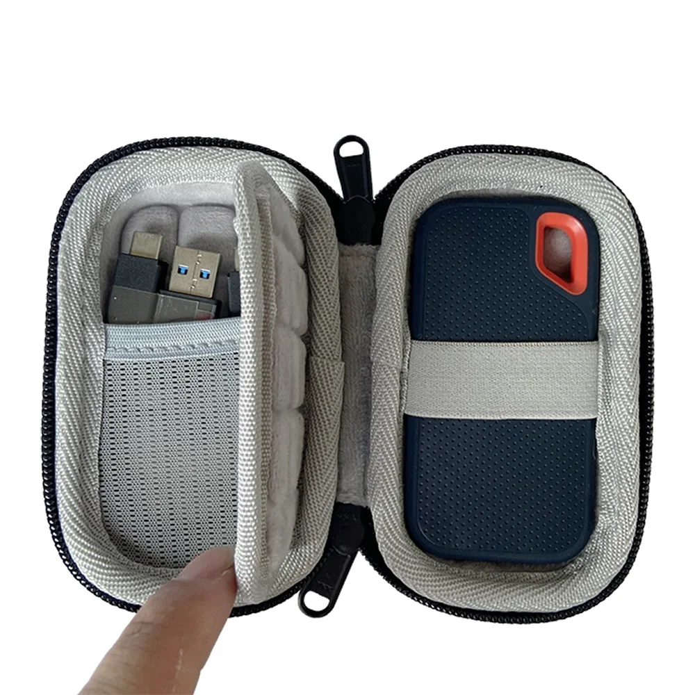 Fashion Hard Shell Carrying Bag Storage Box for Sandisk E60 E61 E30 E80 E81 PSSD Solid State Drive Protective Cover