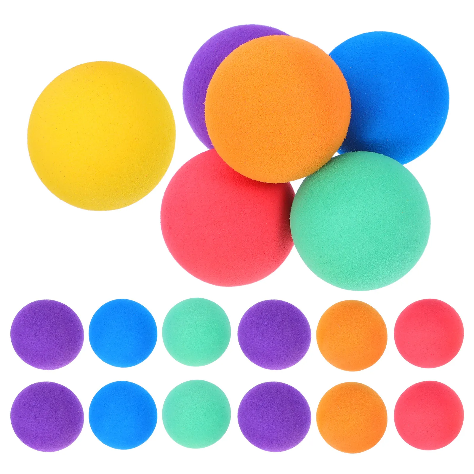 

24 шт. мини-мячики из ЭВА для снятия стресса, мягкие, легкие, разноцветные, улучшают ловкость и моторику, для игр в помещении и на улице